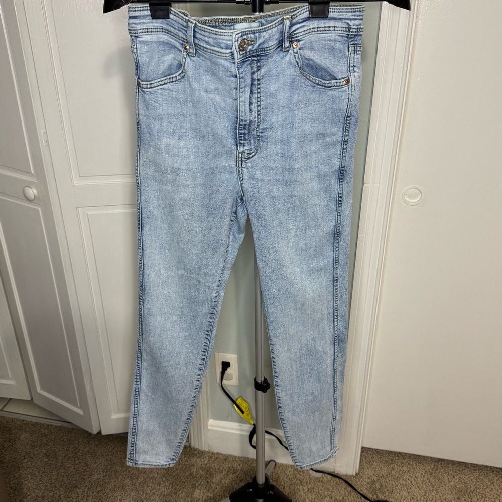 H&M Blue Skinny Jeans with Vintage Wash